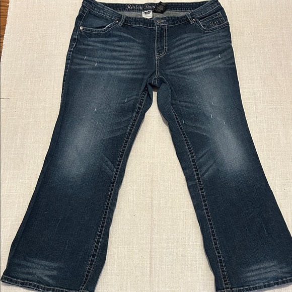 Harley-Davidson Jeans Women's Size 20 Boot Cut Embellished Rhinestone Wings - Picture 6 of 13